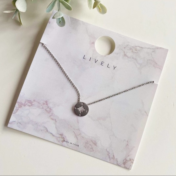 Compass Dainty Necklace silver - Picture 2 of 5